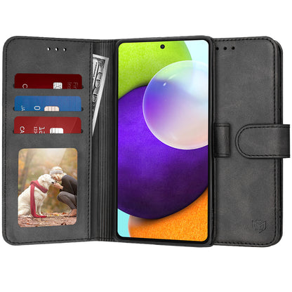 Hülle für Samsung Galaxy A52s 5G A528 / A52 5G A526 / A52 A525, Techsuit, Diary Book, Schwarz