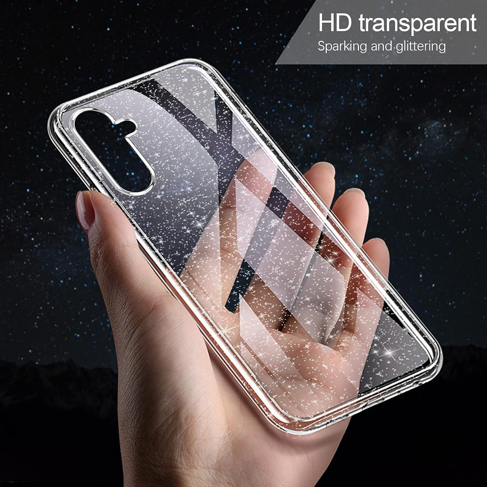Case for Samsung Galaxy A54 A546, Techsuit, SparkleSkin, Transparent