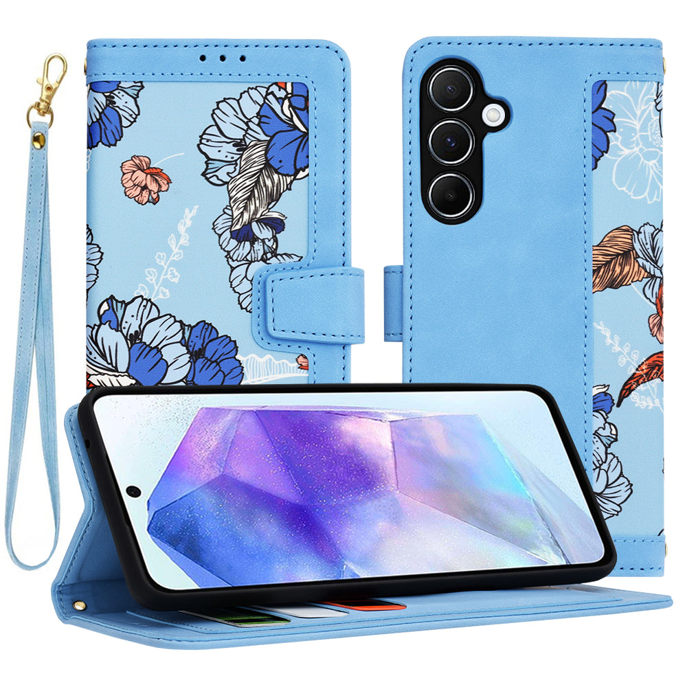 Hülle für Samsung Galaxy A55 5G A556, Techsuit, FlipCraft, Blau