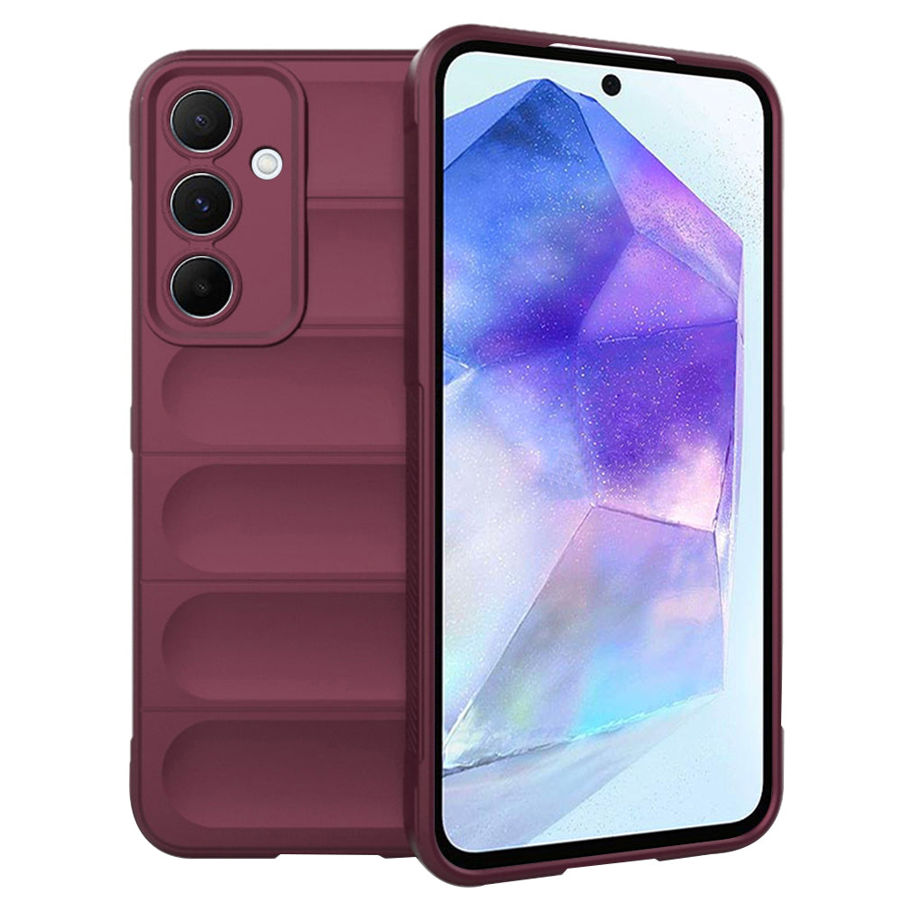 Hülle für Samsung Galaxy A55 5G A556, Techsuit, Magic Shield, Weinrot