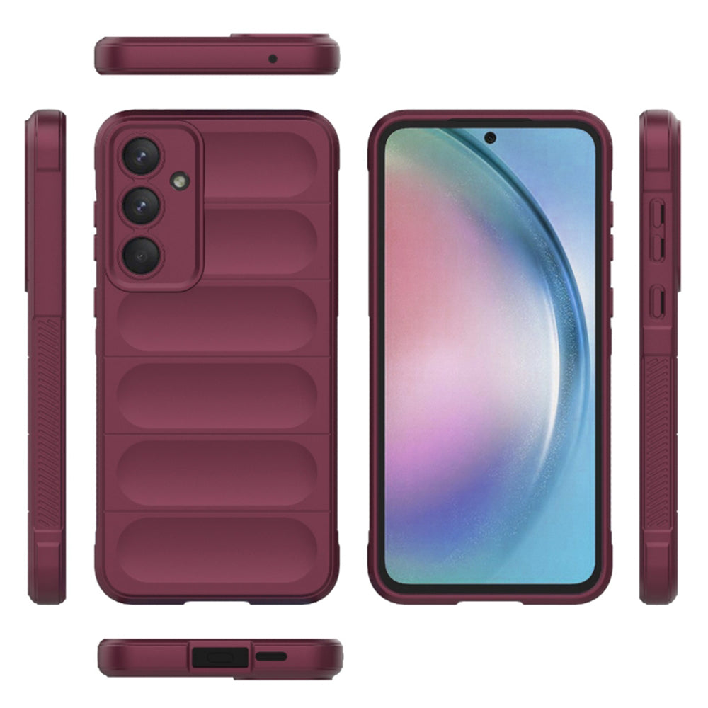 Hülle für Samsung Galaxy A55 5G A556, Techsuit, Magic Shield, Weinrot