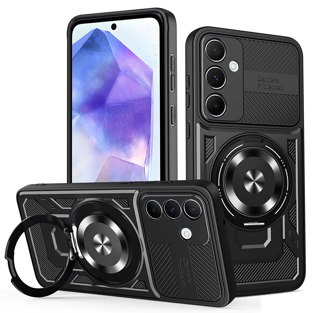 Hülle für Samsung Galaxy A55 5G A556, Techsuit, RuggedCam, Schwarz