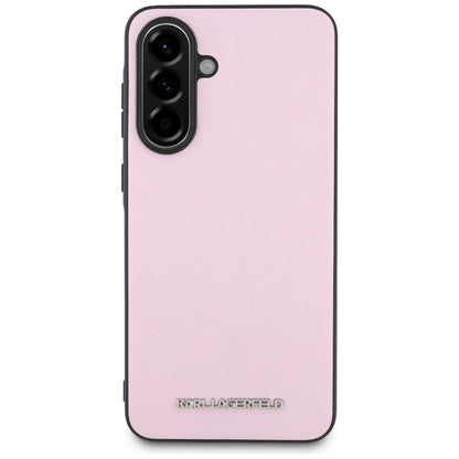 Hülle für Samsung Galaxy A56 A566, Karl Lagerfeld, Saffiano Metal Logo, Rosa