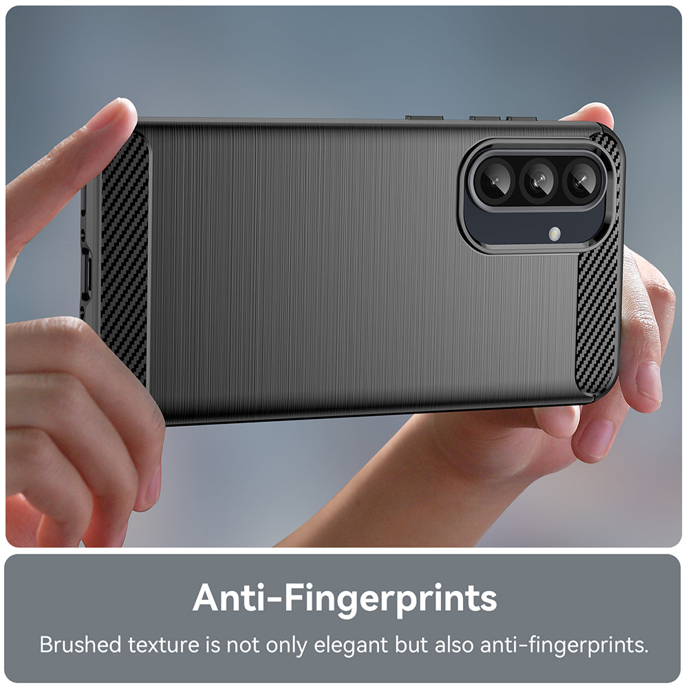 Hülle für Samsung Galaxy A56 A566, Techsuit, Carbon, Schwarz