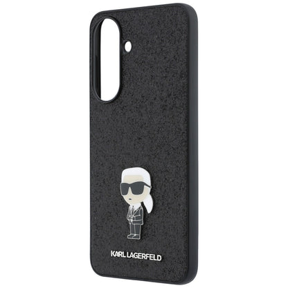 Hülle für Samsung Galaxy A57 5G, Karl Lagerfeld, Glitter Fixed Ikonik Karl, Schwarz