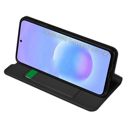 Hülle für Samsung Galaxy A57 5G, Techsuit, Magskin Book, Schwarz
