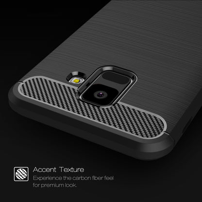 Hülle für Samsung Galaxy A6 (2018) A600, Techsuit, Carbon, Schwarz