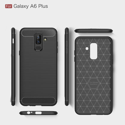 Case for Samsung Galaxy A6 Plus (2018) A605, Techsuit, Carbon, Black