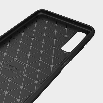 Hülle für Samsung Galaxy A7 (2018) A750, Techsuit, Carbon, Schwarz