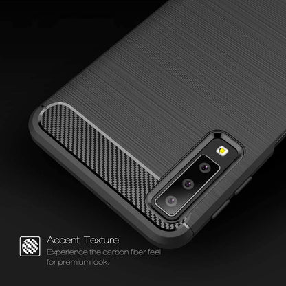Hülle für Samsung Galaxy A7 (2018) A750, Techsuit, Carbon, Schwarz