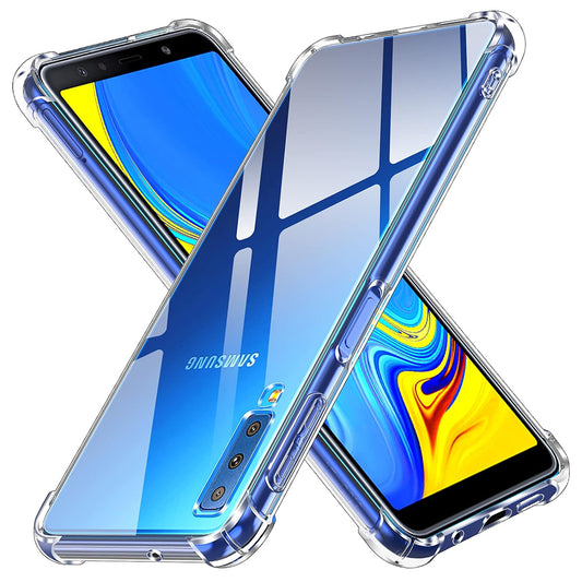 Hülle für Samsung Galaxy A7 (2018) A750, Techsuit, stoßfest klar, transparent
