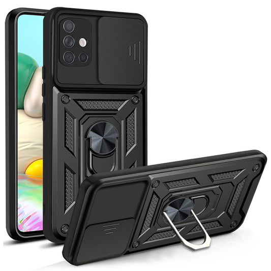 Hülle für Samsung Galaxy A71 A715, Techsuit, CamShield, Schwarz