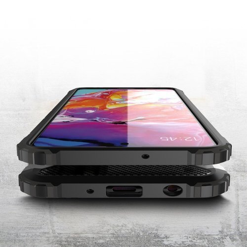 Hülle für Samsung Galaxy A71 A715, Techsuit, Hybrid Armor, Schwarz