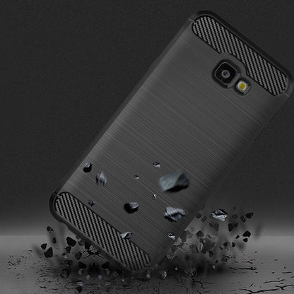 Hülle für Samsung Galaxy J4 Plus (2018) J415, Techsuit, Carbon, Schwarz