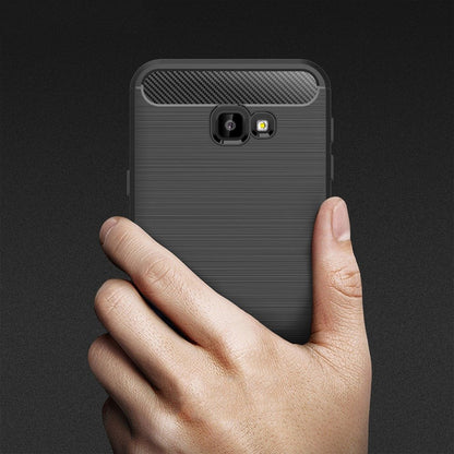 Hülle für Samsung Galaxy J4 Plus (2018) J415, Techsuit, Carbon, Schwarz
