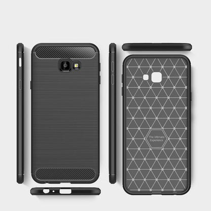 Hülle für Samsung Galaxy J4 Plus (2018) J415, Techsuit, Carbon, Schwarz