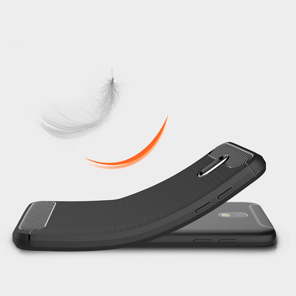 Hülle für Samsung Galaxy J5 (2017) J530, Techsuit, Carbon, Schwarz