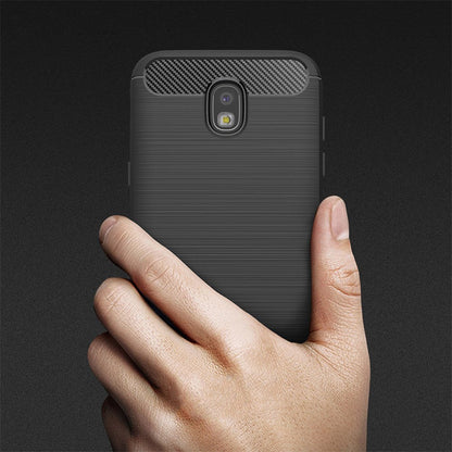 Hülle für Samsung Galaxy J5 (2017) J530, Techsuit, Carbon, Schwarz