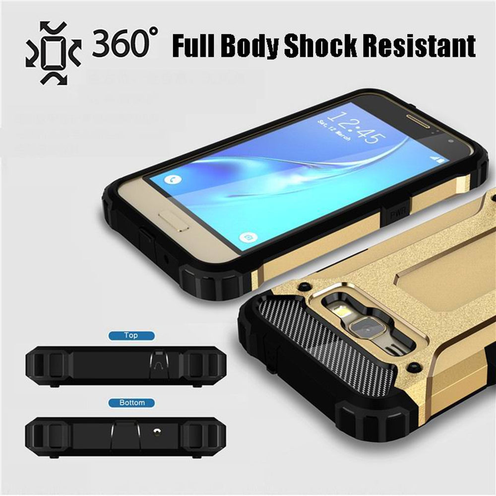 Hülle für Samsung Galaxy J5 J500, Techsuit, Hybrid Armor, Schwarz