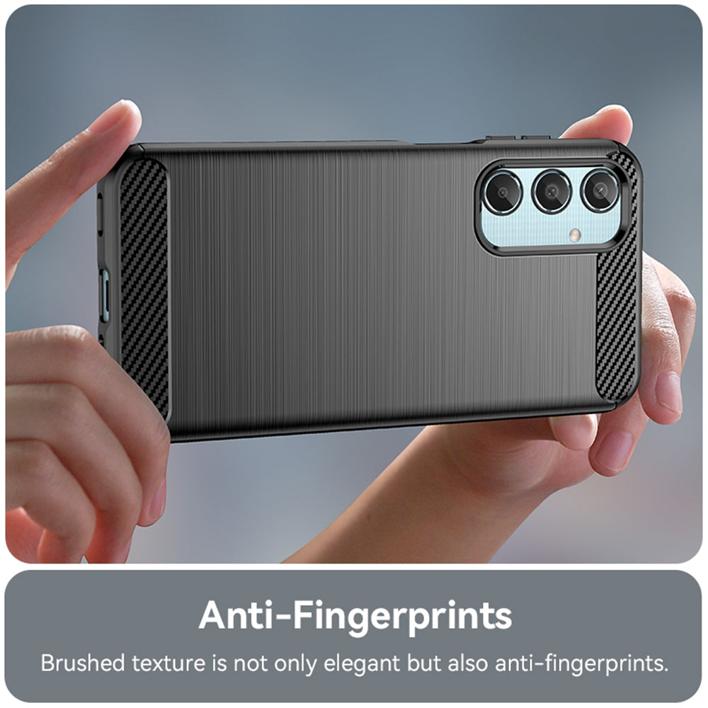 Hülle für Samsung Galaxy M35, Techsuit, Carbon, Schwarz