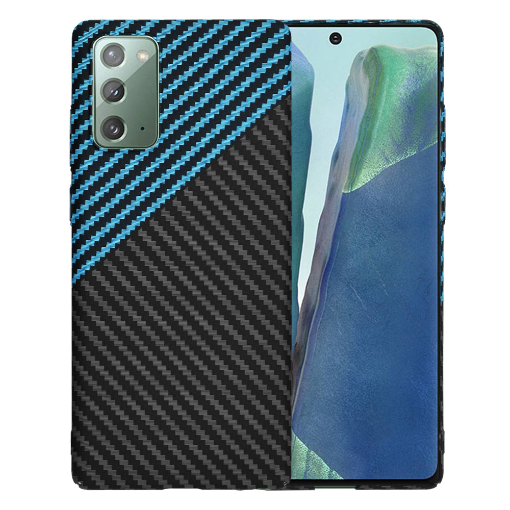Hülle für Samsung Galaxy Note 20 5G N981 / Note 20 N980, Techsuit, Carbonite FiberShell, Schwarz Blau