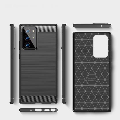 Hülle für Samsung Galaxy Note 20 Ultra 5G N986 / Note 20 Ultra N985, Techsuit, Carbon, Schwarz