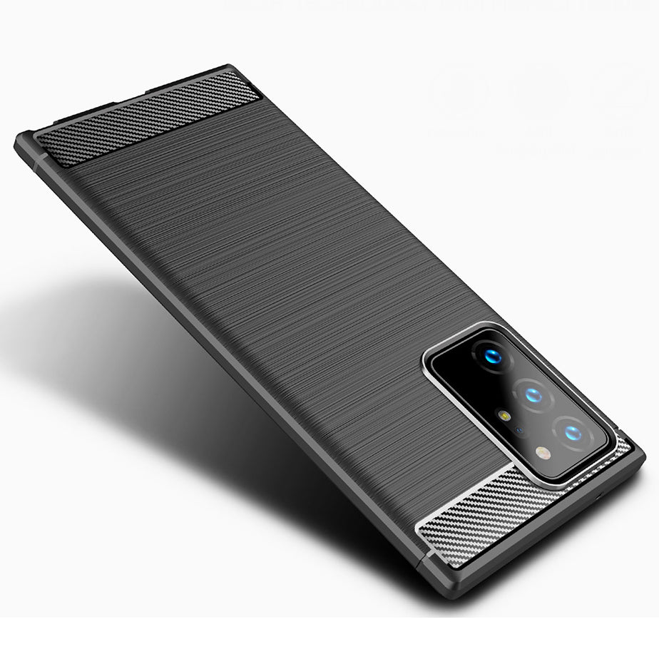 Hülle für Samsung Galaxy Note 20 Ultra 5G N986 / Note 20 Ultra N985, Techsuit, Carbon, Schwarz