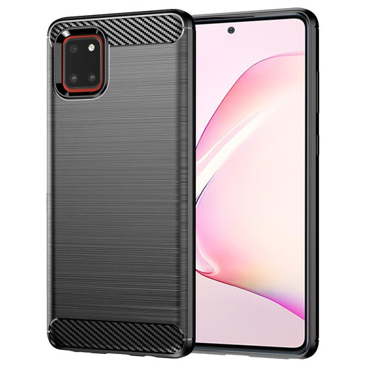 Hülle für Samsung Galaxy Note10 Lite N770, Techsuit, Carbon, Schwarz