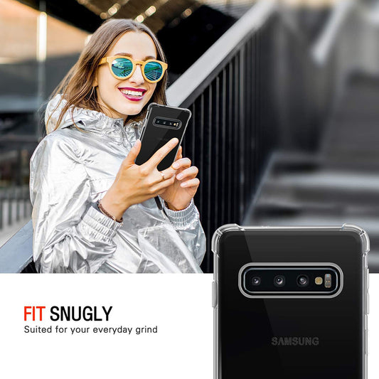 Hülle für Samsung Galaxy S10 G973, Techsuit, stoßfest klar, transparent