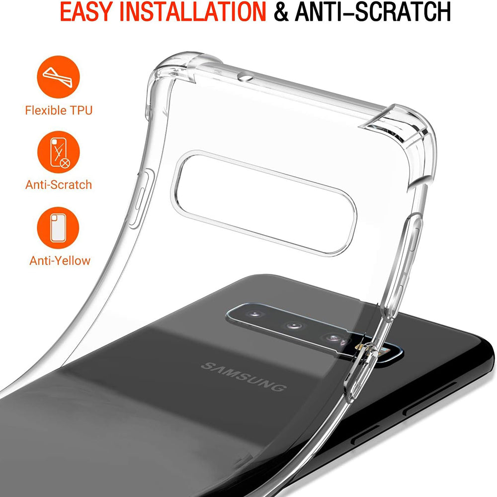 Hülle für Samsung Galaxy S10 G973, Techsuit, stoßfest klar, transparent