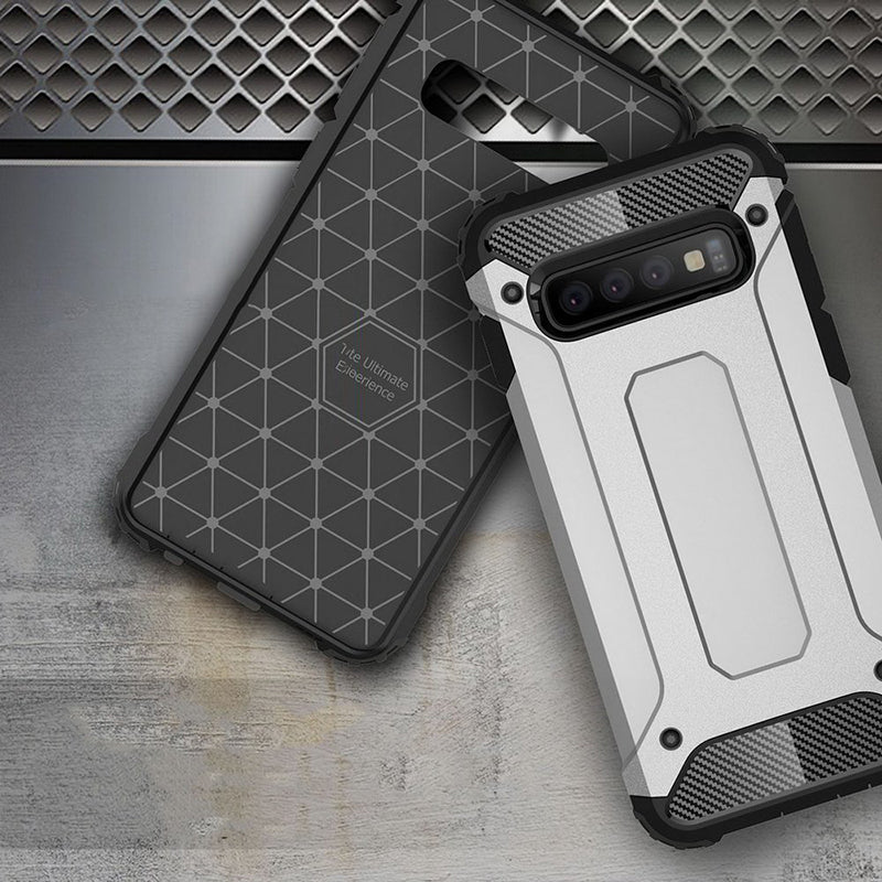Hülle für Samsung Galaxy S10+ G975, Techsuit, Hybrid Armor, Schwarz