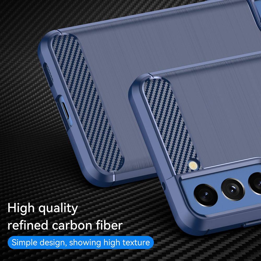 Hülle für Samsung Galaxy S20 FE 2022 G781 / S20 FE 5G G781 / S20 FE G780, Techsuit, Carbon, Blau