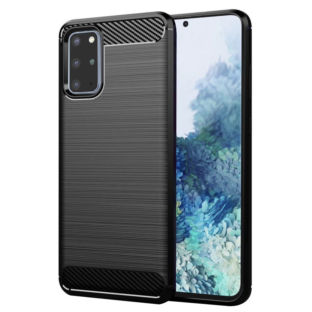 Hülle für Samsung Galaxy S20+ 5G G986 / S20+ G985, Techsuit, Carbon, Schwarz