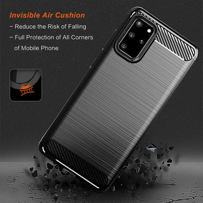 Hülle für Samsung Galaxy S20+ 5G G986 / S20+ G985, Techsuit, Carbon, Schwarz