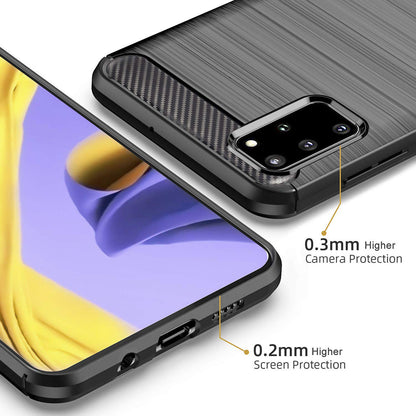 Hülle für Samsung Galaxy S20+ 5G G986 / S20+ G985, Techsuit, Carbon, Schwarz
