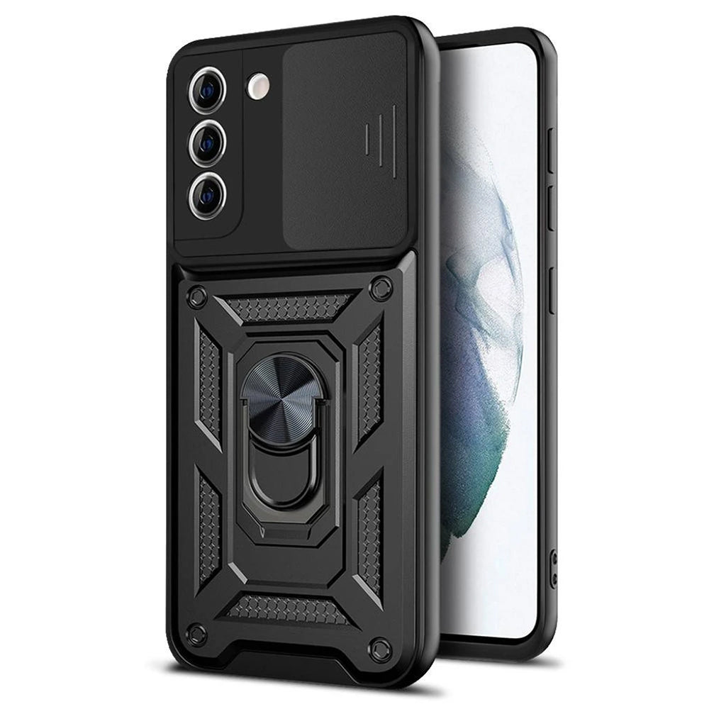 Hülle für Samsung Galaxy S21 FE 5G G990, Techsuit, CamShield, Schwarz