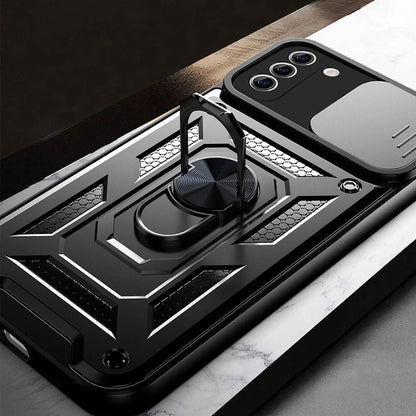 Hülle für Samsung Galaxy S21 FE 5G G990, Techsuit, CamShield, Schwarz