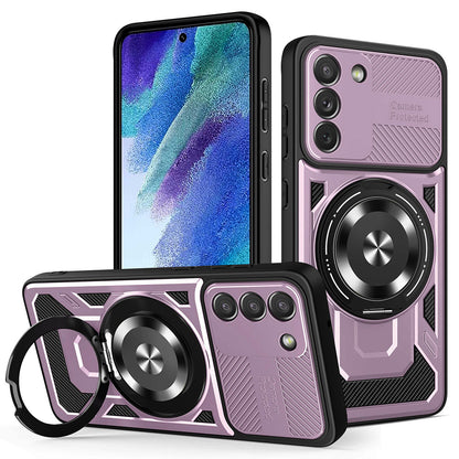 Case for Samsung Galaxy S21 FE 5G G990, Techsuit, RuggedCam, Purple