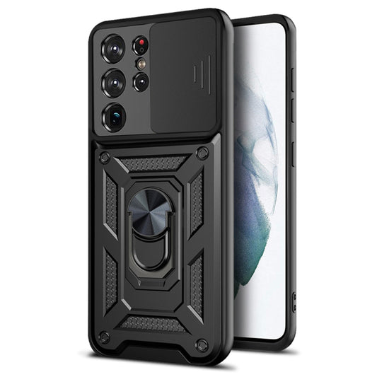 Hülle für Samsung Galaxy S21 Ultra 5G G998, Techsuit, CamShield, Schwarz