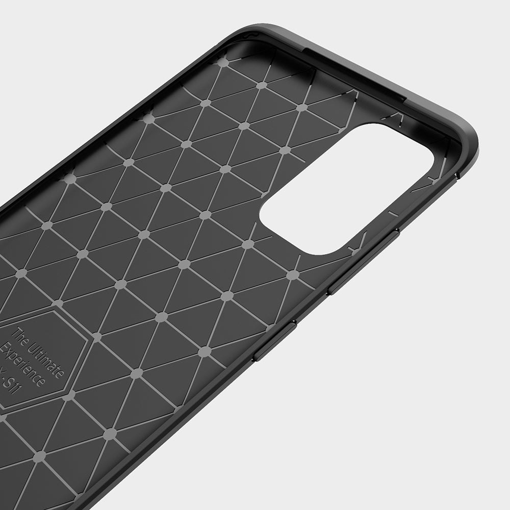 Hülle für Samsung Galaxy S21 Ultra 5G G998, Techsuit, Carbon, Schwarz