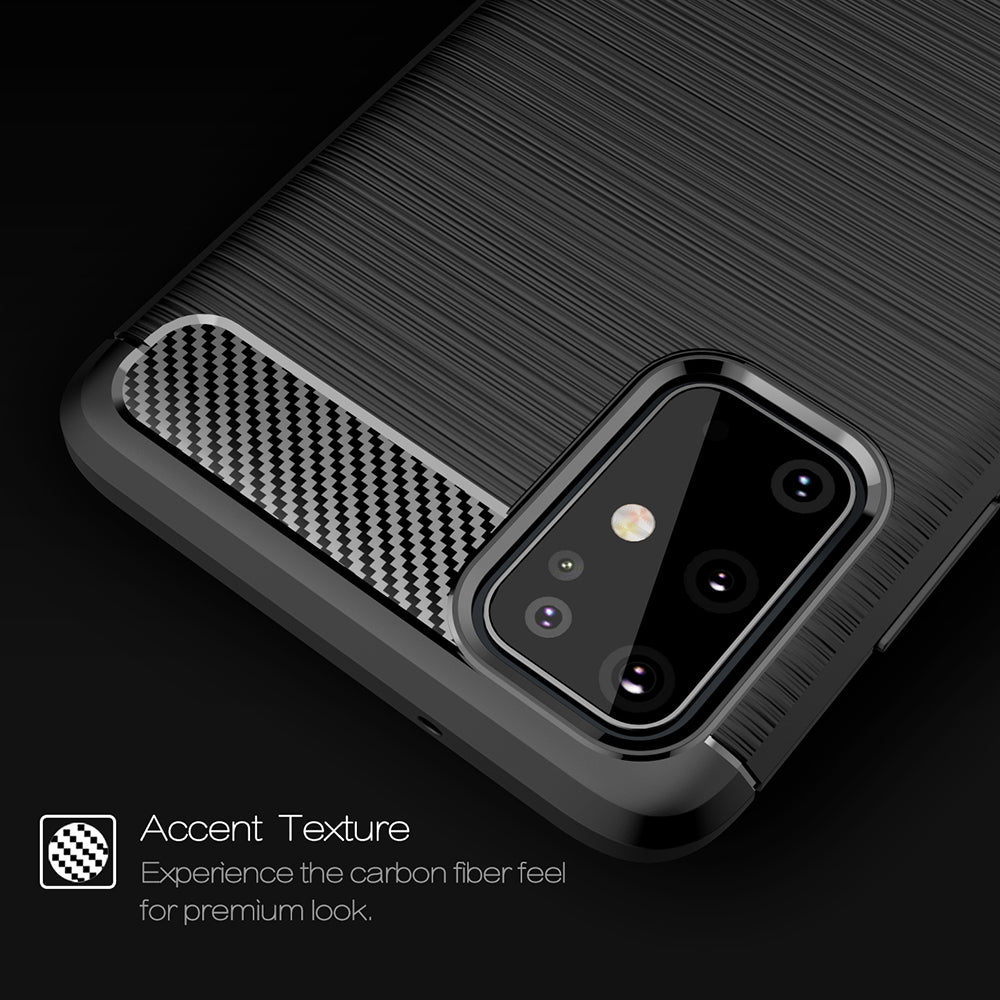 Hülle für Samsung Galaxy S21 Ultra 5G G998, Techsuit, Carbon, Schwarz