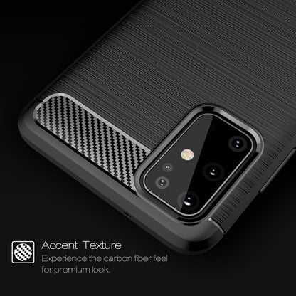 Hülle für Samsung Galaxy S21 Ultra 5G G998, Techsuit, Carbon, Schwarz