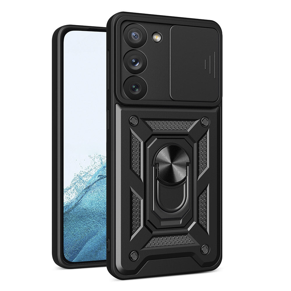 Hülle für Samsung Galaxy S22 5G S901, Techsuit, CamShield, Schwarz