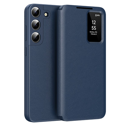 Hülle für Samsung Galaxy S22 5G S901, Techsuit, SmartView, Blau