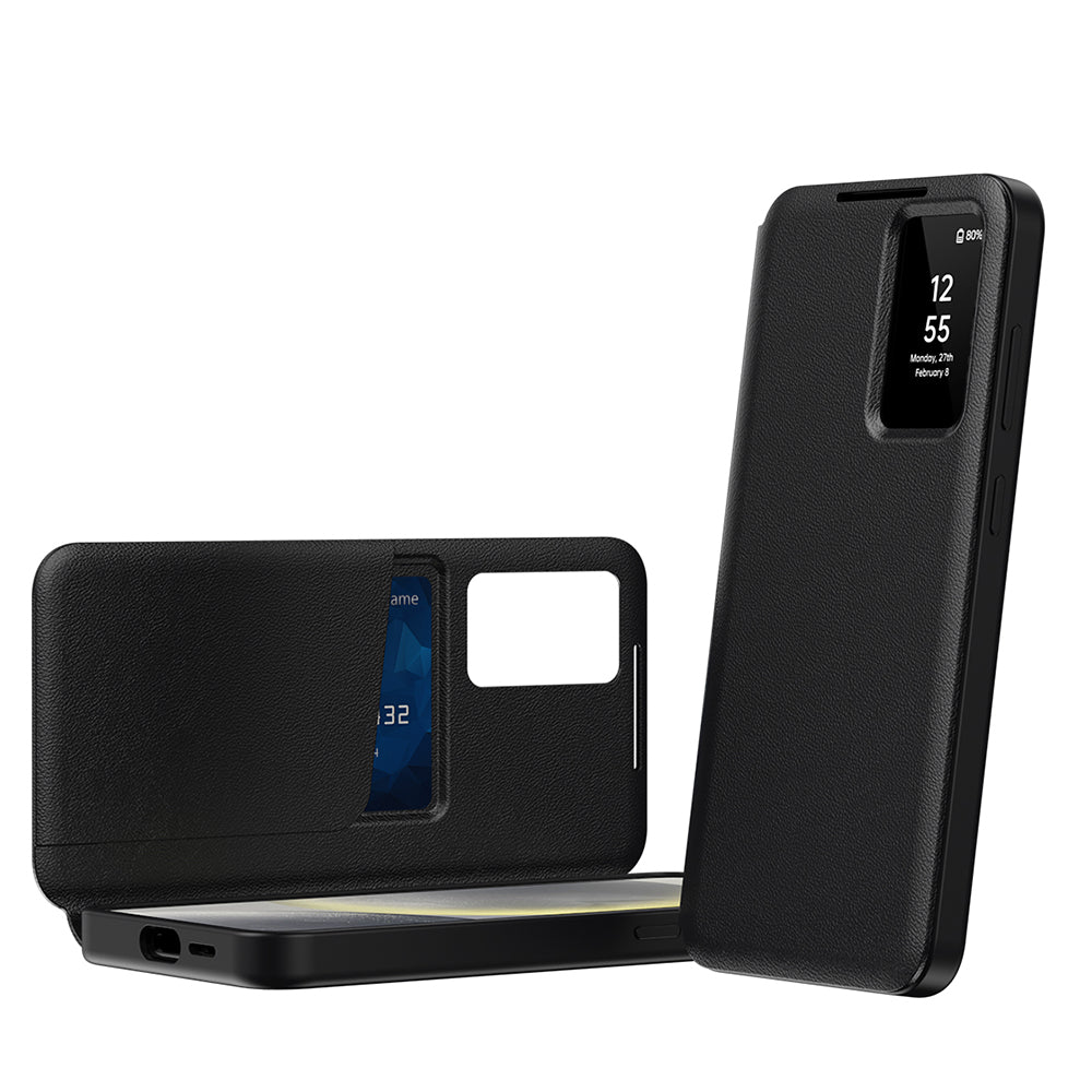 Hülle für Samsung Galaxy S22 5G S901, Techsuit, SmartView, Schwarz