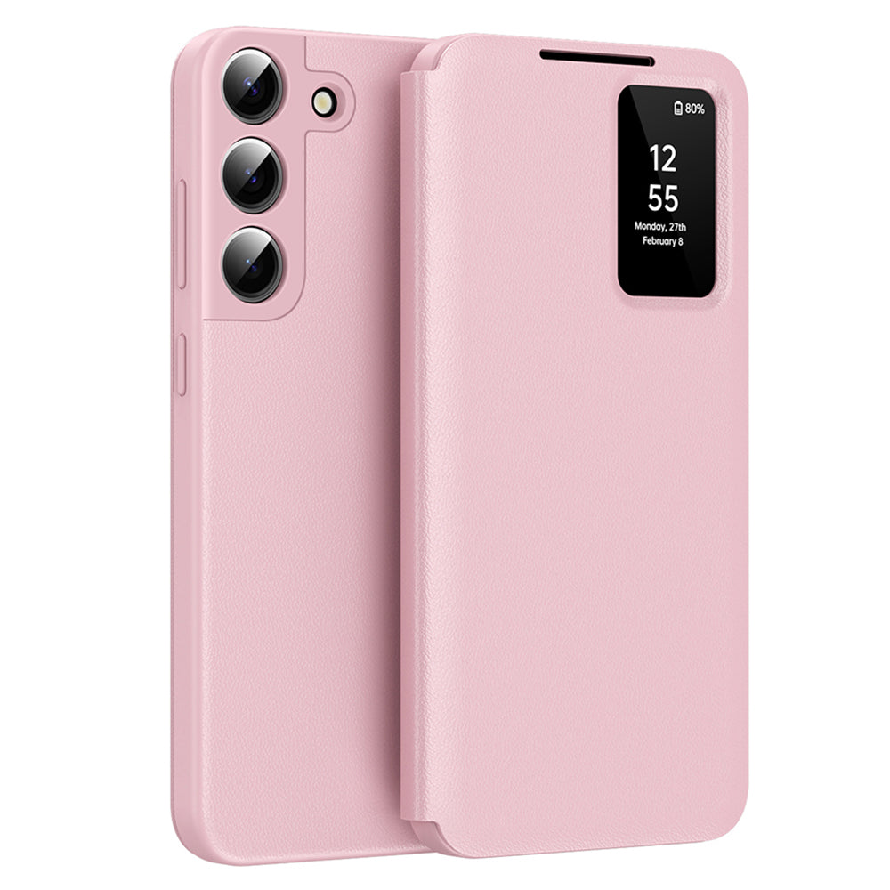Hülle für Samsung Galaxy S22 5G S901, Techsuit, SmartView, Rosa