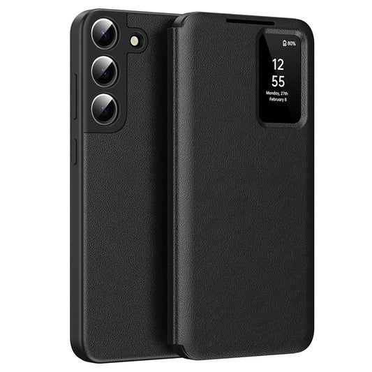 Hülle für Samsung Galaxy S22+ 5G S906, Techsuit, SmartView, Schwarz