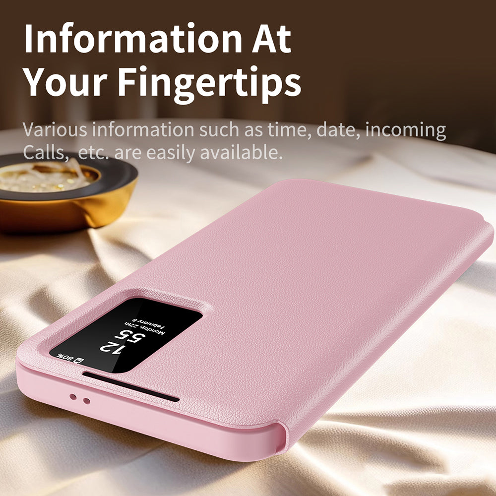 Hülle für Samsung Galaxy S22 Ultra 5G S908, Techsuit, SmartView, Rosa