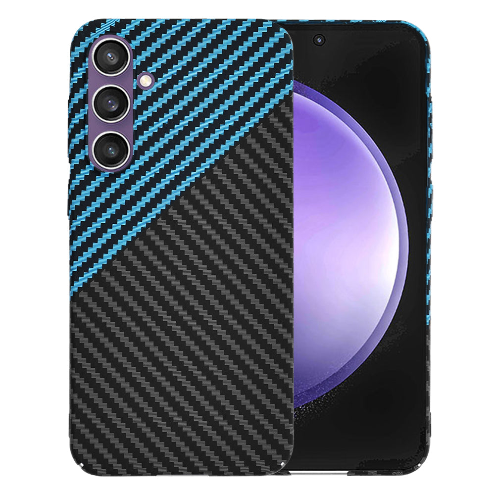 Hülle für Samsung Galaxy S23 FE S711, Techsuit, Carbonite FiberShell, Schwarz Blau