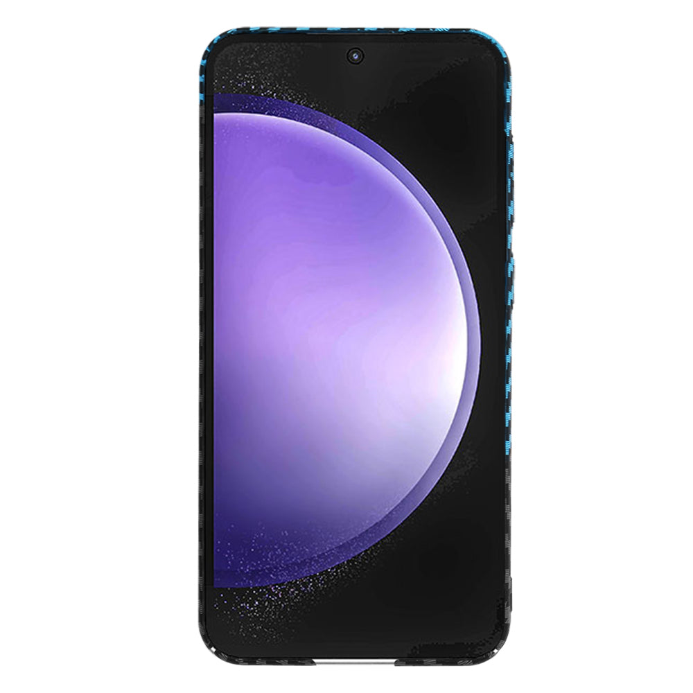 Hülle für Samsung Galaxy S23 FE S711, Techsuit, Carbonite FiberShell, Schwarz Blau